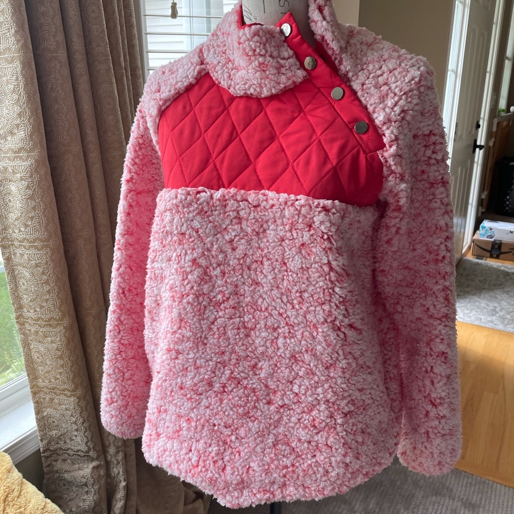 NEW Super Soft Sherpa Sweatshirt with side snaps